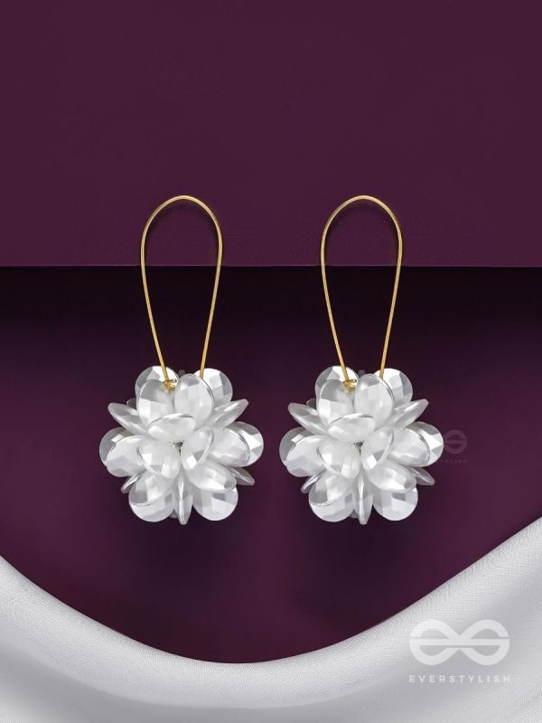 A WINTER ROSE - GOLDEN FLORAL EARRINGS