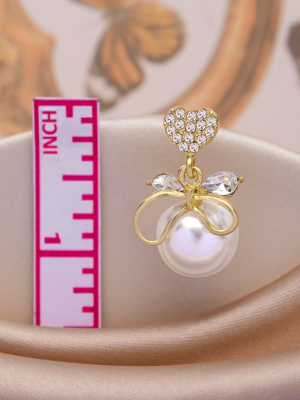 THE LOVEBOW BONANZA - GOLDEN PEARL EARRINGS