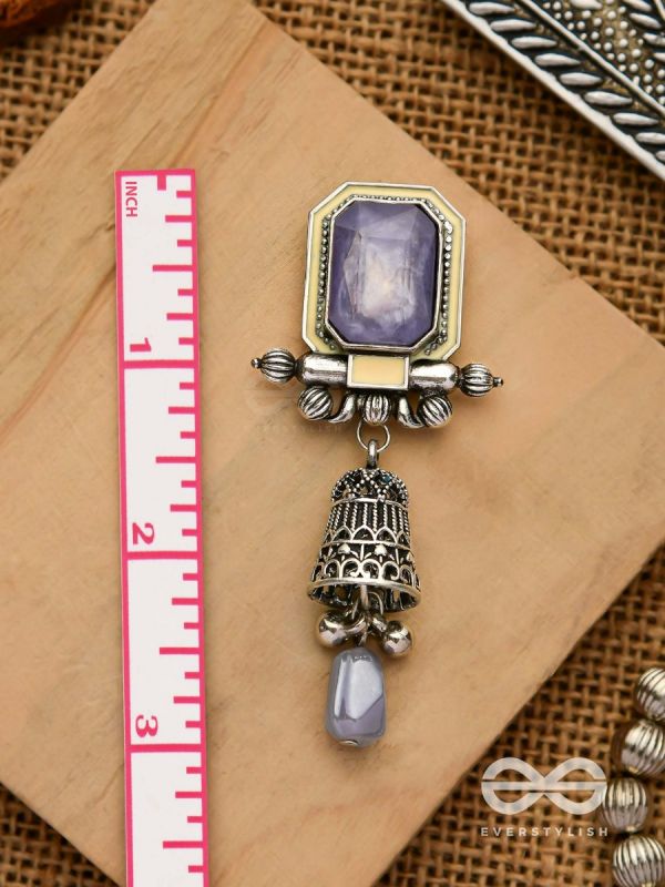 The Lilac Clouds- Oxidised Embellished Earrings