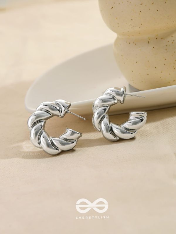 Dreamer's Luster - Statement Silver Earrings