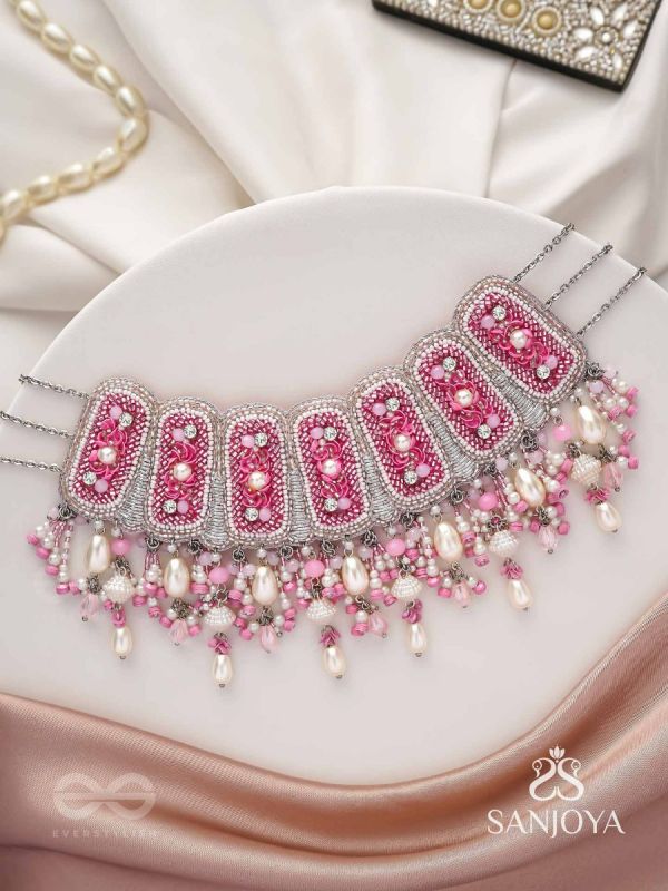 Bhavaneri- Dance In The Heaven- Pearls, Cutdana And Beads Hand Embroidered Choker Neckpiece