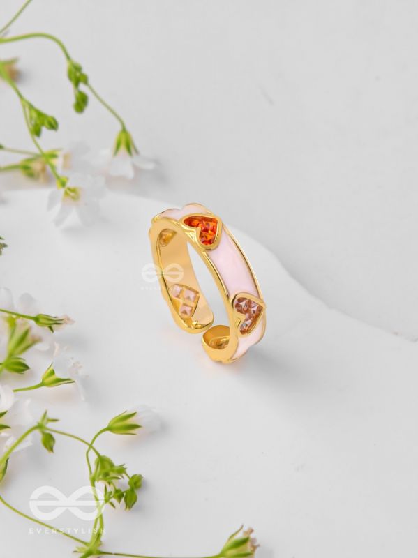Adorable Affection - Heart Enamelled Ring 