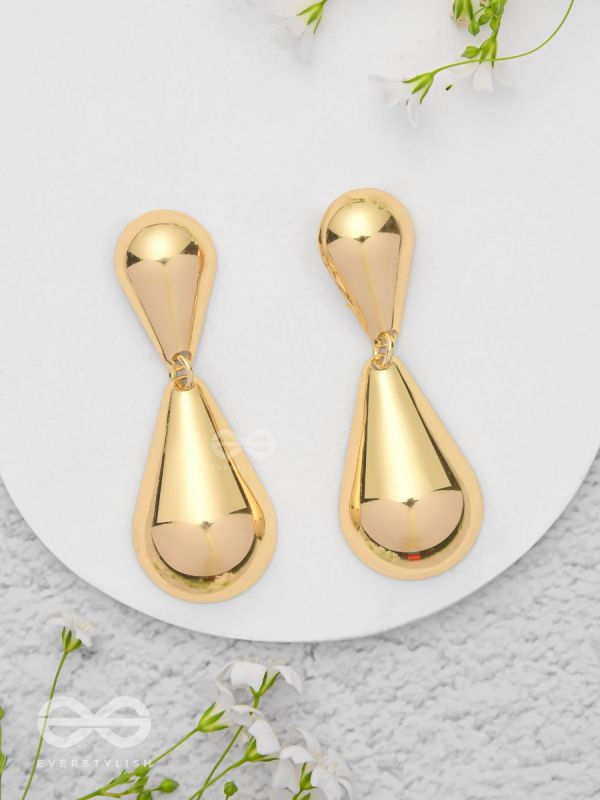 Glowing Galore - Statement Golden Earrings