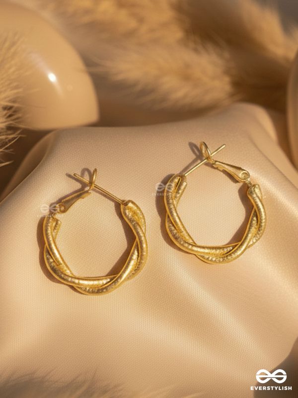 Twisted Tangos - Golden Hoop Earrings