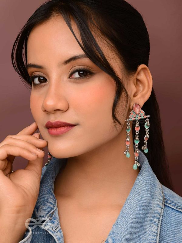 The Umbrella Sprinkles- Enamelled Oxidised Earrings