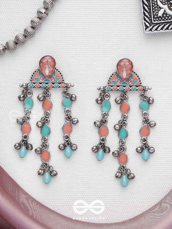 The Umbrella Sprinkles- Enamelled Oxidised Earrings