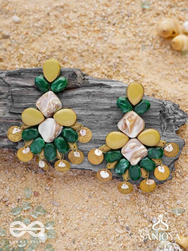 Haritaye - The Mint Melody - Stones And Coins Earrings