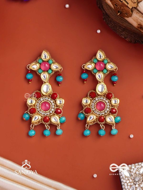 RANG TARANGINI – JAHNVI KAPOOR INSPIRED EARRINGS WITH COLORFUL BEADS, STONES, PEARLS AND INTRICATE DESIGN