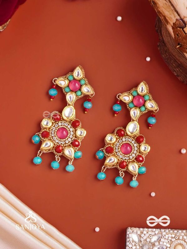 RANG TARANGINI – JAHNVI KAPOOR INSPIRED EARRINGS WITH COLORFUL BEADS, STONES, PEARLS AND INTRICATE DESIGN