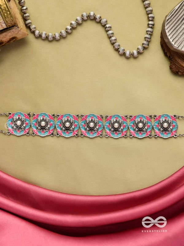 LOTUS DREAM- VIBRANT ENAMELED TRIBAL CHOKER