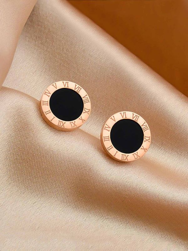 NOIR TIMEPIECE- TIMELESS BLACK AND GOLD STUDS