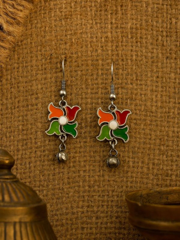 FESTIVE SPIN – VIBRANT PETAL EARRINGS