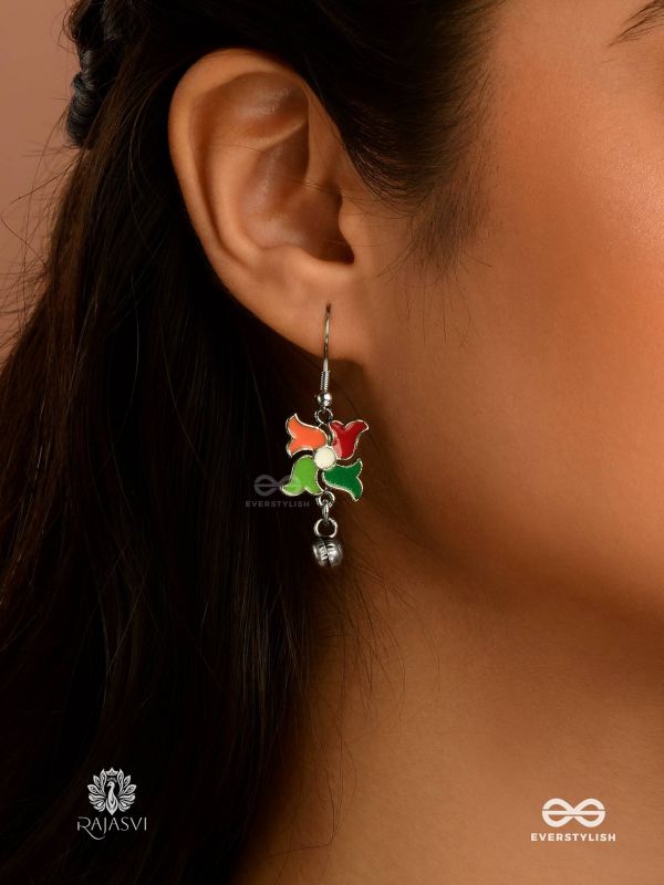 FESTIVE SPIN – VIBRANT PETAL EARRINGS