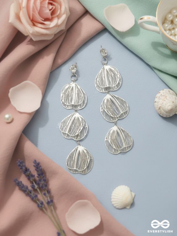 SHIMMER SHOWER – LUXE DROPLET EARRINGS IN SILVER TONES