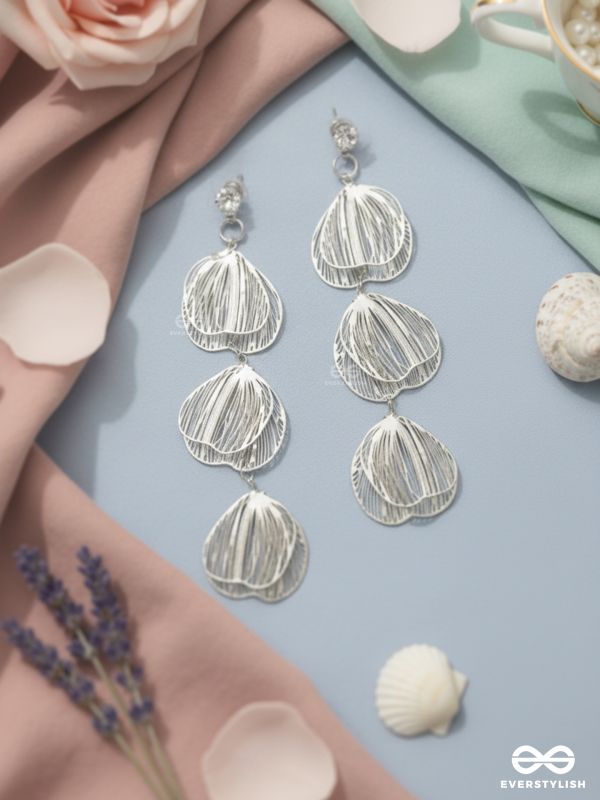 SHIMMER SHOWER – LUXE DROPLET EARRINGS IN SILVER TONES