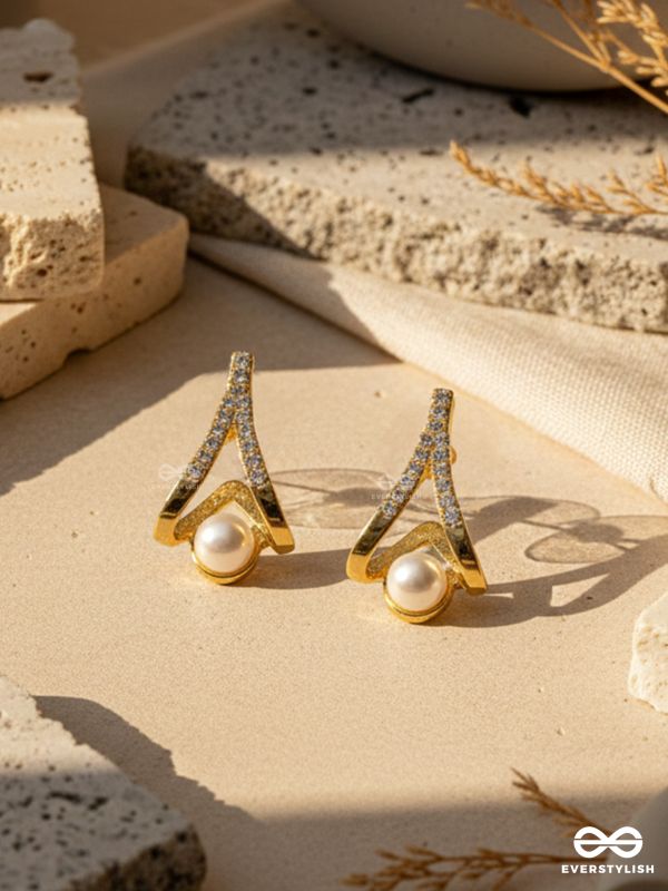 THE CRYSTAL VAULT – PEARL ACCENT EARRINGS