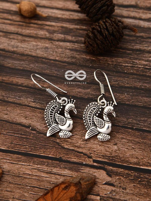 The Cute Vintage Peacock Hooks - Tiny Trinket Earrings