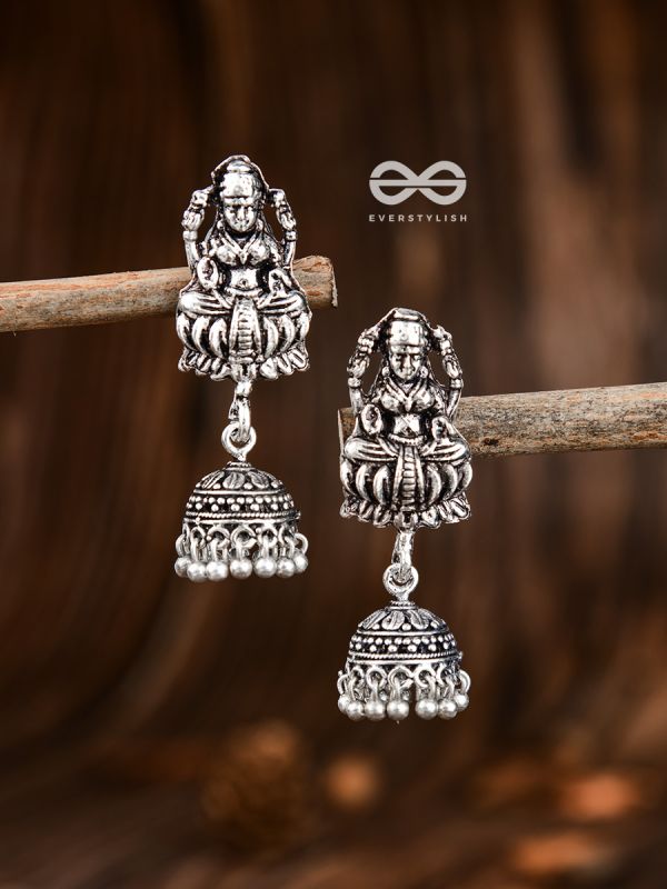 A Divine Artwork - Oxidised Boho Jhumki Earrings