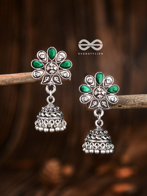 The Enamelled Floral Artwork (Emerald Green) - The Embellished Oxidised Collection