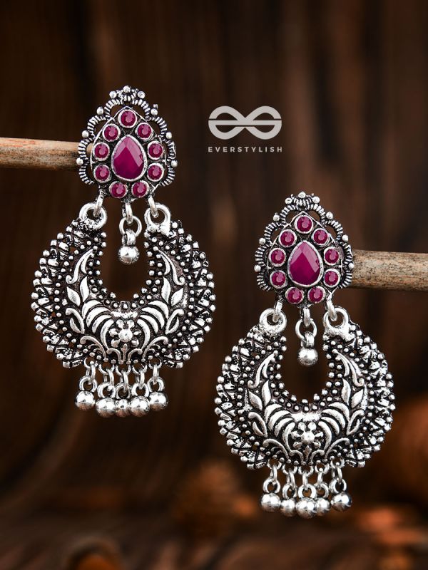 The Droplet Motifs - Ruby Red - The Embellished Oxidised Collection