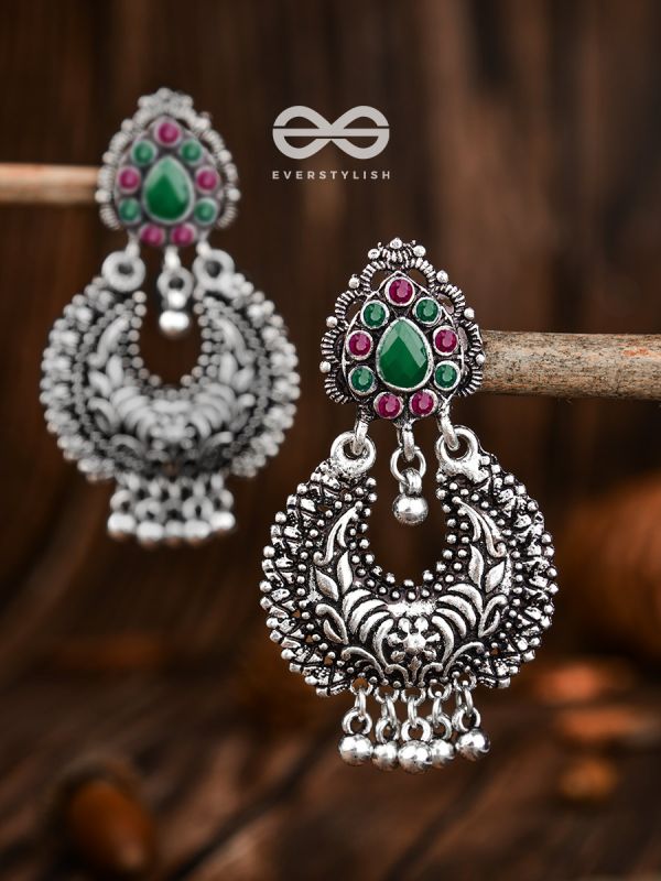 The Droplet Motifs - Ruby Emerald - The Embellished Oxidised Collection
