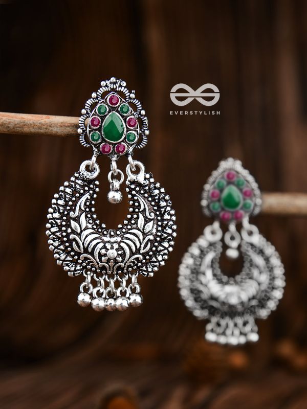 The Droplet Motifs - Ruby Emerald - The Embellished Oxidised Collection