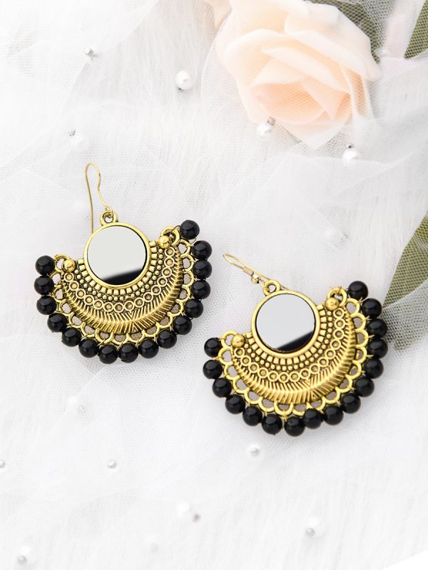 The Elegant Tribals - Golden Oxidised Earrings