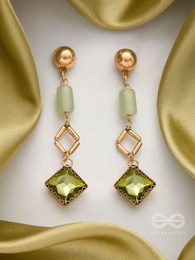 The Midnight Mist- Golden Embellished Earrings