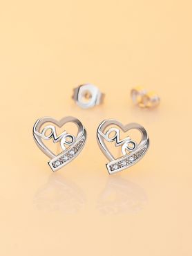Charming Cupid Hearts CZ Earings
