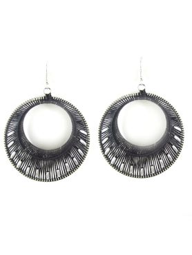 Black Hoop Earrings