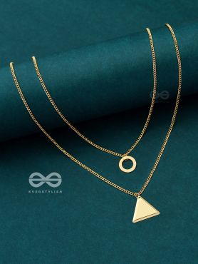 A Geometric Statement - Golden Layered Neckpiece