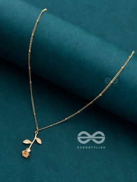 "La Vie En Rose" Statement Golden Neckpiece