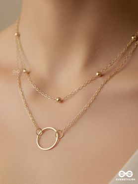 The Lavish Layers Of Elegance - Golden Multilayered Neckpiece With Anti-Tarnish Coating 