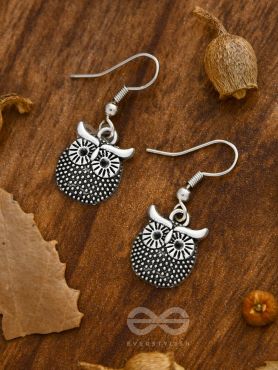 Owl of Wisdom - Tiny Trinket Earrings