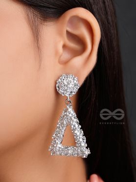 The Eclectic Geometry - Statement Silver Earrings