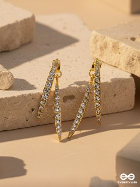 The Fall of Grace- Golden Rhinestones Earrings