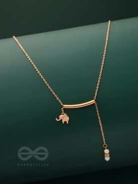 The Ivory Dreamcatcher- Golden Bead Necklace