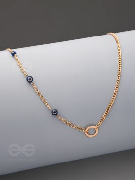 The Fairy Ring- Golden Evil Eye Necklace