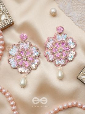 Animisa- The Bloom- Stones and Sequins Embroidered Earrings