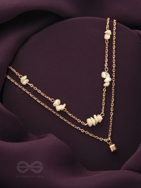 The Moon Fragments- Golden Layered Necklace