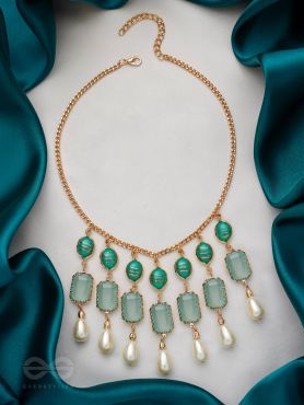 The Royal Grace- Golden Embellished Necklace