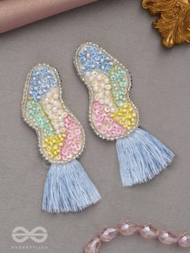 Hrilekha- The Dazzling Imprints- Resham, Beads and Sequins Embroidered Earrings