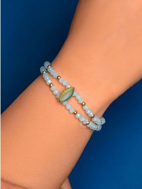 The Sapphire Grove- Golden Embellished Bracelet