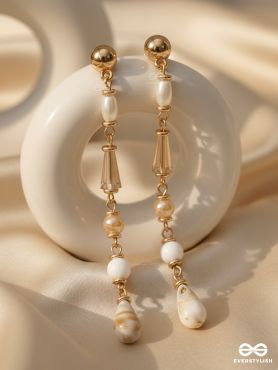 The Dewfall- Golden Embellished Earrings