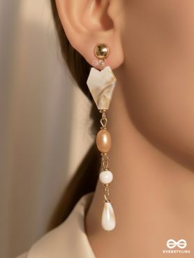 The Rope of Sand- Golden Embellished Earrings