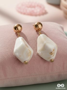 Rock' On- Golden Embellished Earrings