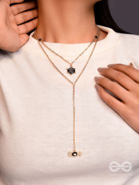 The Bewitching Spider- Golden Layered Spider Necklace