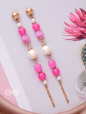 The Coral Rains- Golden Embellished Earrings