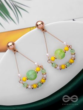 The Swingin' Swag- Golden Embellished Earrings