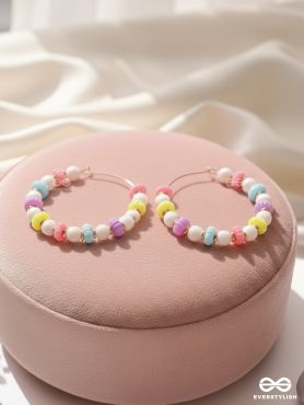 The Sparkling Rainbow- Golden Embellished Earrings